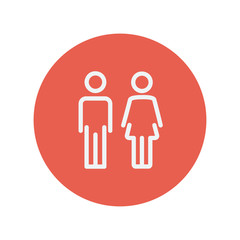 Male and female thin line icon
