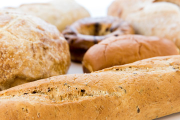 assortment of fresh baked breads