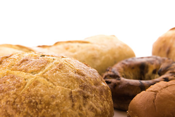 assortment of fresh baked breads