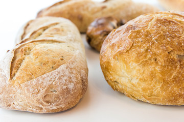 assortment of fresh baked breads