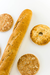 assortment of fresh baked breads