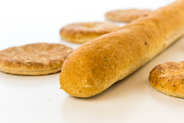 assortment of fresh baked breads
