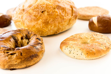 assortment of fresh baked breads