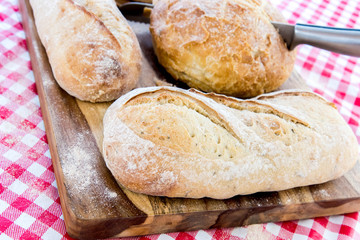 assortment of fresh baked breads