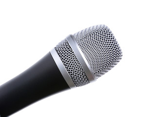 Microphone on white background