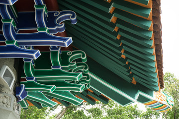Roof detail, Po Lin Monastery, Lantau Island