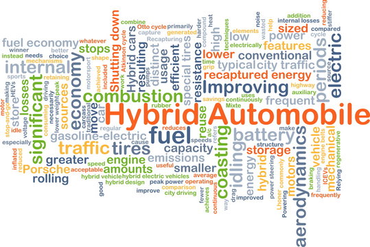 Hybrid Automobile background concept