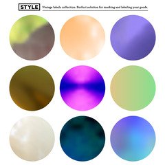 Set of colorful blurred round spots