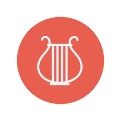 Lyre thin line icon