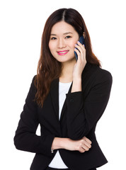 Confident Businesswoman talk to cellphone