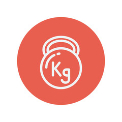 Kettlebell thin line icon