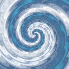 Abstract colored spiral background in blue and white