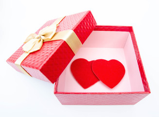 Red Heart in a gift box
