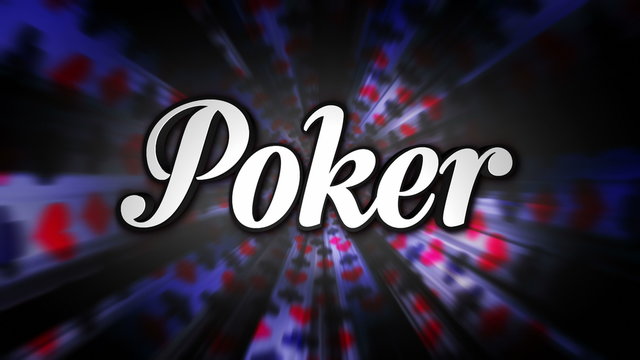 Poker Text, Loop, with Alpha Channel, 4k