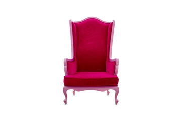 red armchair isolated on white background
