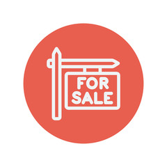 For sale sign thin line icon