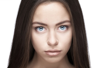 Obraz premium Beautiful woman face closeup