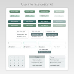 Modern user interface screen button template for mobile smart