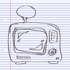 Simple doodle of a TV