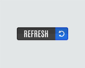 Refresh web button, flat modern design