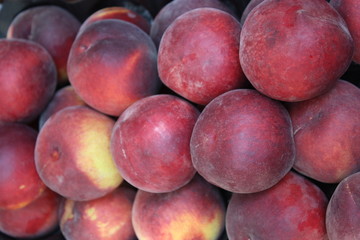 Fresh nektarine on the market 