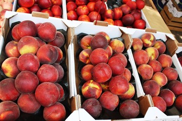 Fresh nektarine on the market 