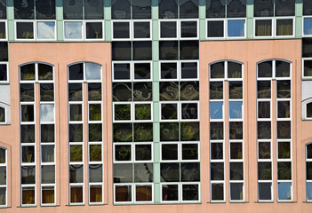 Fototapeta na wymiar Windows of a modern office building
