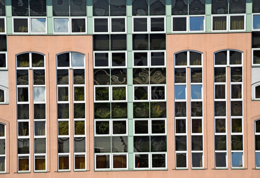 Windows of a modern office building