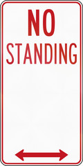 Australian traffic sign - No standing, used in New South Wales