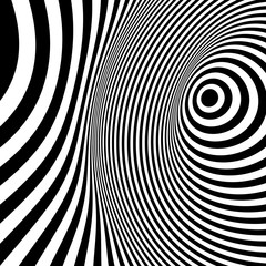 Black and white abstract striped background. Optical Art. 