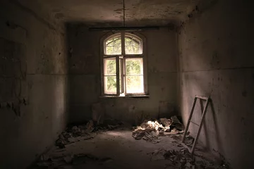 Rolgordijnen Oud Ziekenhuis Beelitz verloren plaats oud ziekenhuis Beelitz bij Berlijn