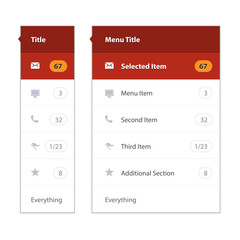 Modern user interface screen template for mobile smart phone or