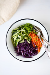 salad with carrot and cabbage