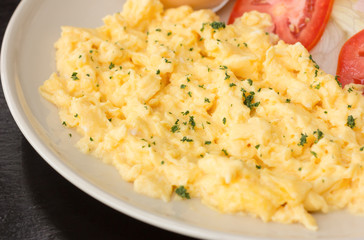 Close up Scrambled egg