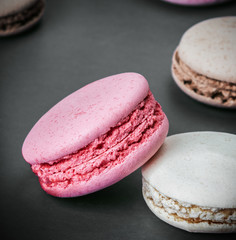 Sweet and colourful french macaroons