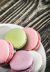 macaroon on a wooden table