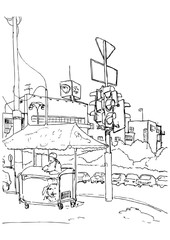 Fototapeta premium urban sketch