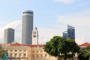 Foto op Plexiglas Asian civilisations museum and clock tower in Singapore © johannes86