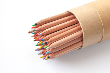 Fototapeta premium color pencil on white background