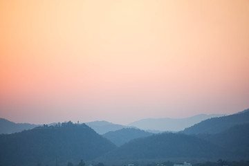 evening view mountain and sky