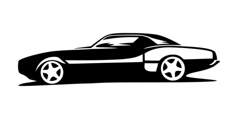 Obraz na płótnie Canvas car sports silhouette