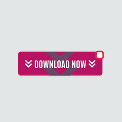 Colorful download web button. Modern flat design.