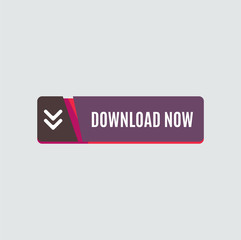 Colorful download web button. Modern flat design.