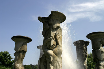 Brunnen mit Wasserspiele
