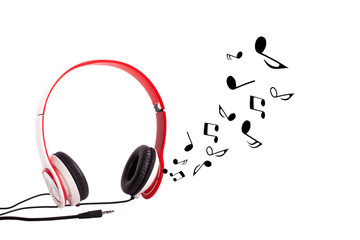 Kopfhörer mit Noten