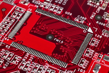 circuit board with microchip
