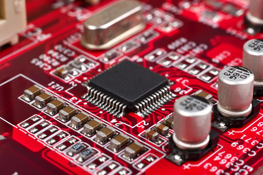 circuit board with microchip