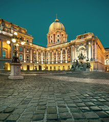  Inner Courtyard of Buda Castle at night
