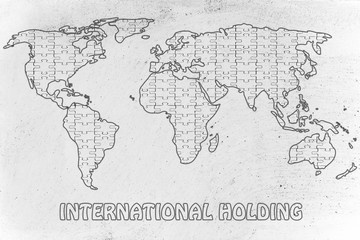 international holding, jigsaw puzzle world map