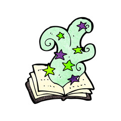 cartoon magic spell book
